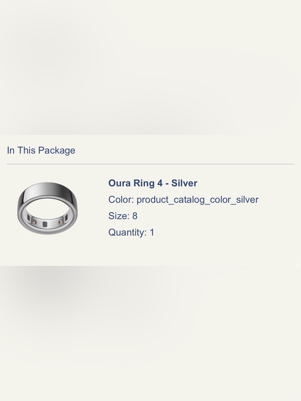 Oura Ring 4 — Silver Finish